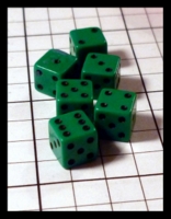 Dice : Dice - 6D Pipped - Green Group Small - Ebay Jan 2014